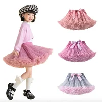 New Spring Multicolor Baby Girls Tutu Skirts Children Fluffy Ballet Skirt Kids Princess Lace Tulle Party Dance Skirt  1-12 Years