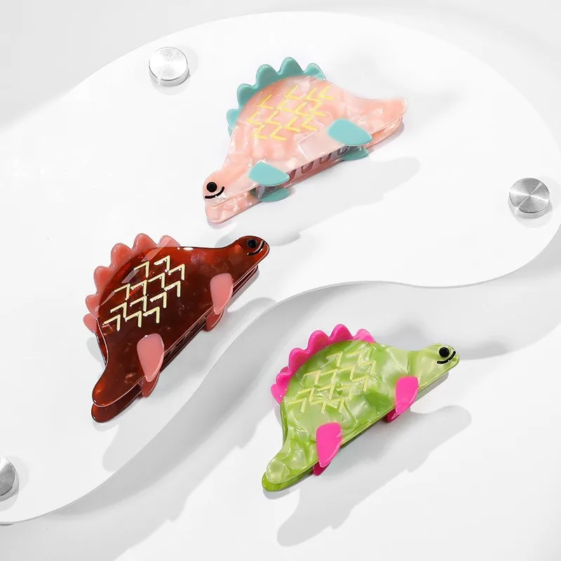 YHJ Little Fresh Series Hair Claw Cute Dinosaur Acetate Hair Claw Clips Hair Accessories for Women Girls