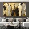 Palette Golden Flower Oil Painting On Canvas Wall Art Abstract Gold Wall Painting Cuadro Decoration Retro Print Poster Decor 6