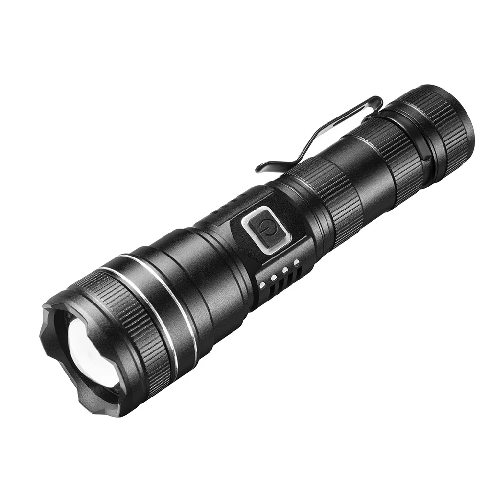 

Type-C перезаряжаемый P50/70/90 бликовый зуммируемый фонарик, внешний портативный фонарик с держателем ручки C
