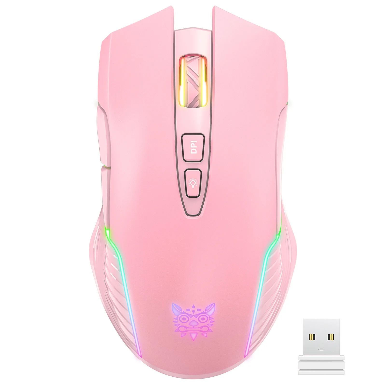 ONIKUMA 2.4G Wireless Gaming Mouse RGB Backlit E-sports Mouse Computer Mice 3600DPI with 7 Programmable Buttons for Laptop PC wireless mouse Mice