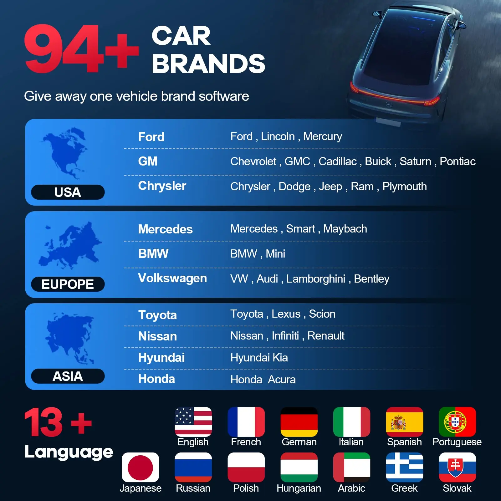 MUCAR 자동차 스캔 도구 OBD2 진단 도구, 전체 시스템 진단 스캐너, 모든 차량용 15 리셋 코드 리더, BT200 BT200 PRO 