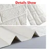 10pcs Self Adhesive Decor 3D Foam Wall Stickers Pane Room Waterproof peel and stick Brick Wallpaper for Interior Decoration 4