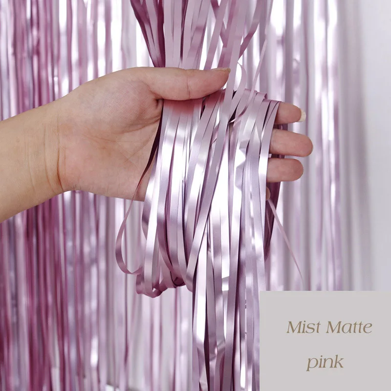 Matte Foil Tassel Fringe Curtain for Celebrations and Events