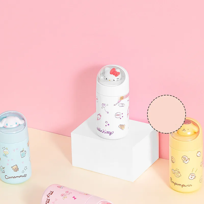 

Kawaii Sanrio, термос, чашка Hellokitty Mymelody, мультяшный портативный термос из нержавеющей стали, чашка, милая чашка для девочек