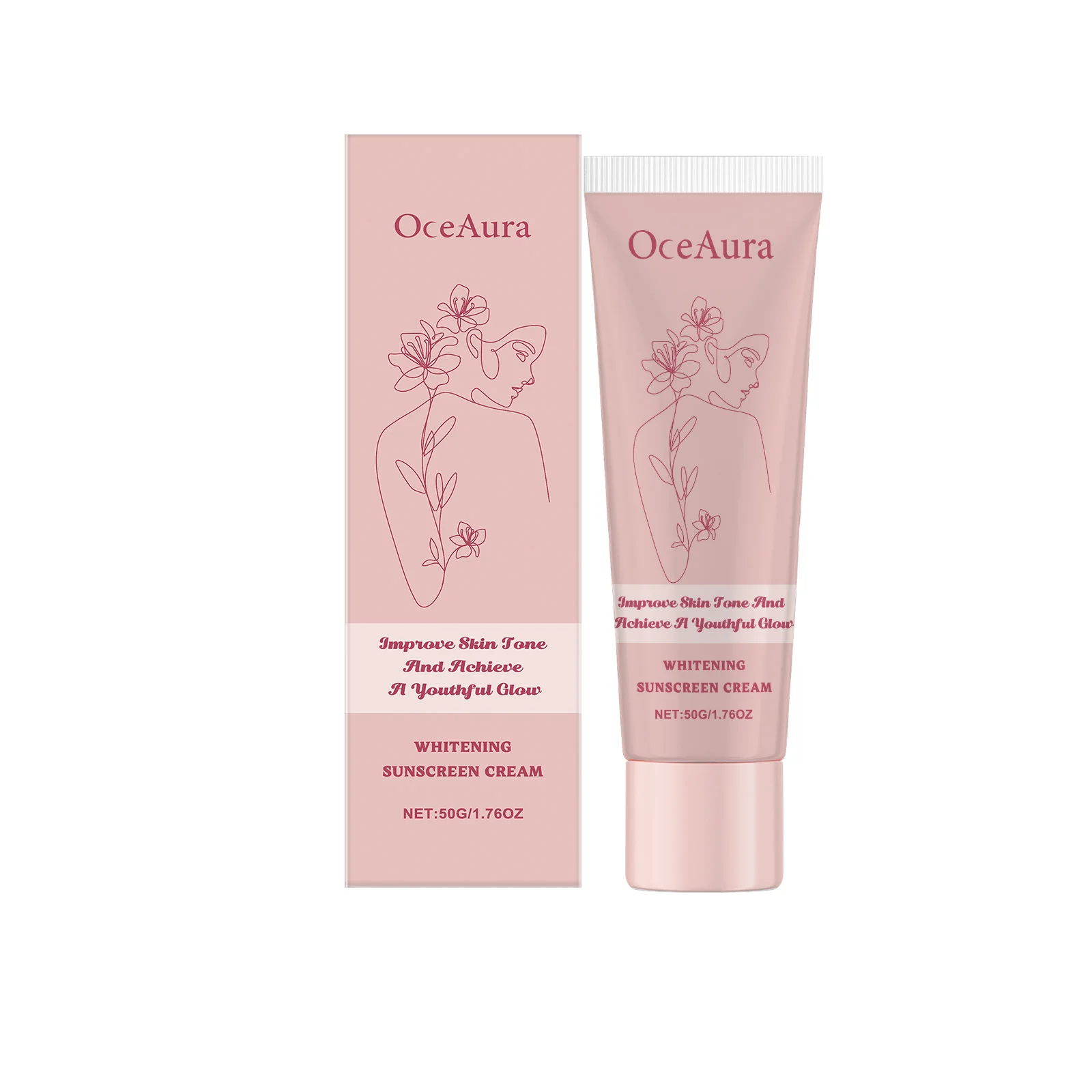 Hyaluronic Acid Sunscreen UV Protection Face Body Moisturize Cream Water Resistant Sunblock Vitamin E Anti Sun Isolation Lotion