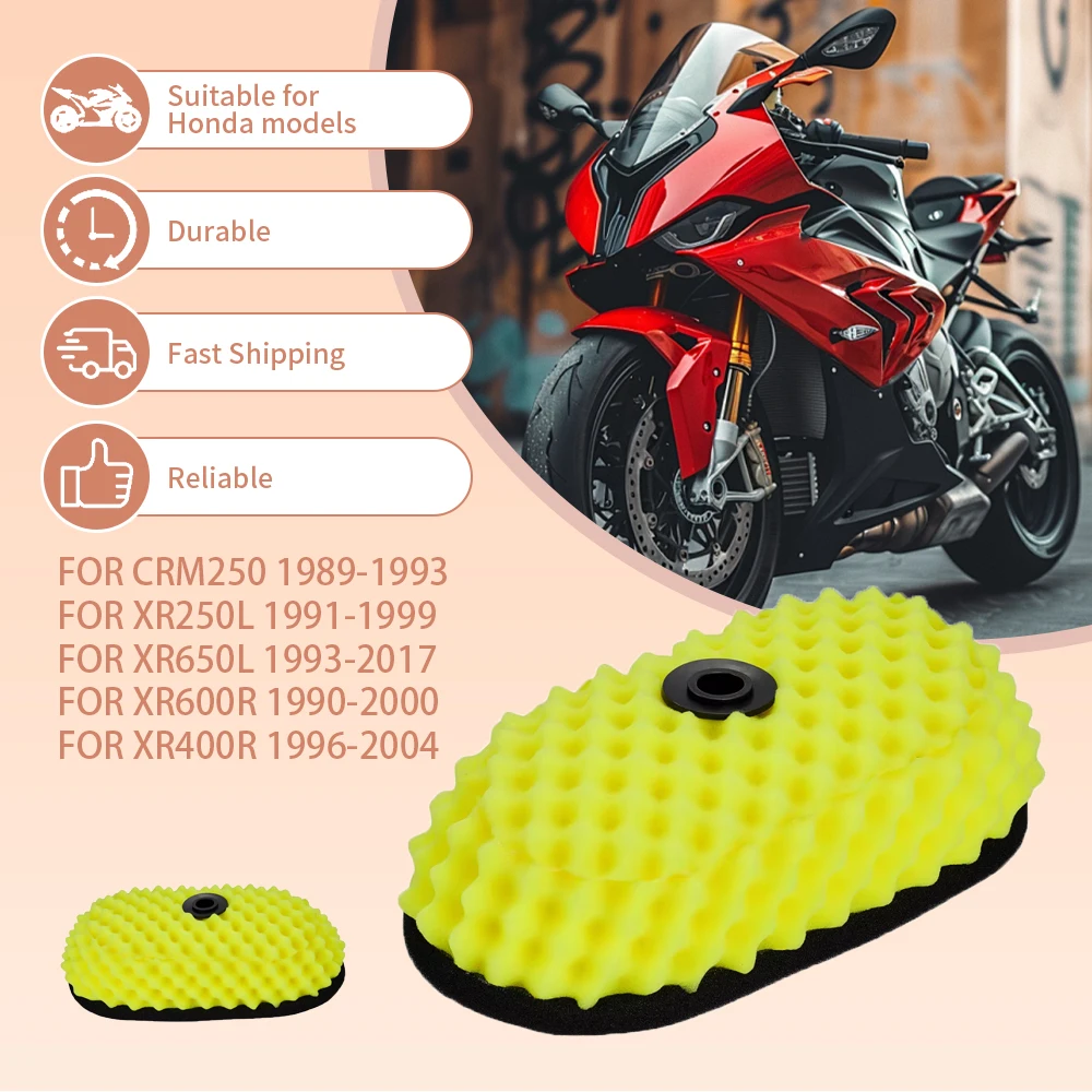 Motorcycles Intake Air Filter Cleaner For Honda CRM250 XR250L XR650L ...