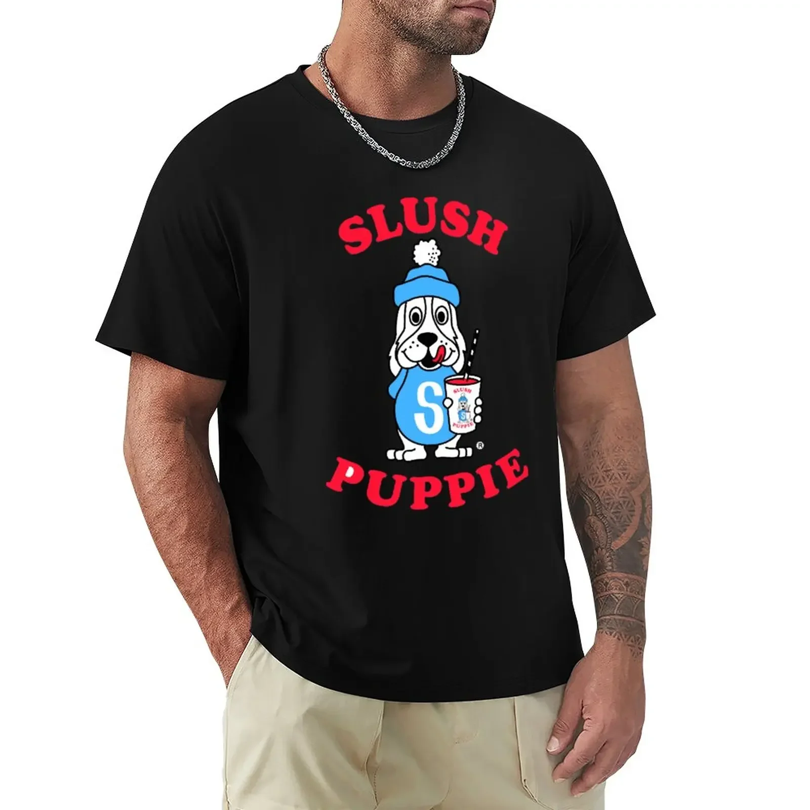 

Классическая футболка Slush puppie, летняя одежда, тяжелая блузка, мужские футболки