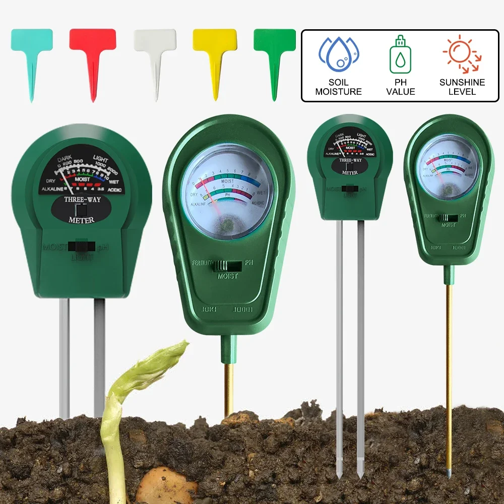 

Soil PH Meter Moisture Sunlight Fertility PH Tester for Garden Farm House Plants Lawn Care Soil Tester Acidity Humidity Testing