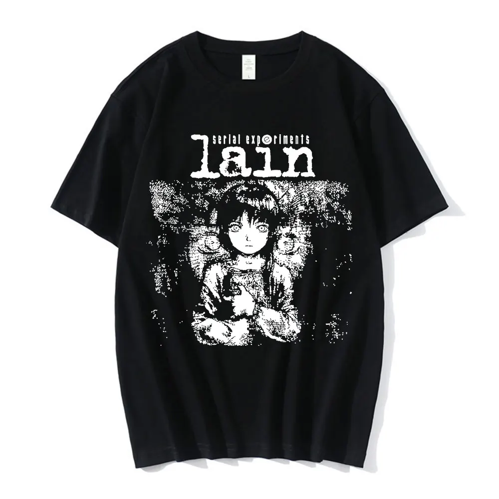 Anime Serial Experiments Lain Oversized T-Shirt Men Graphic
