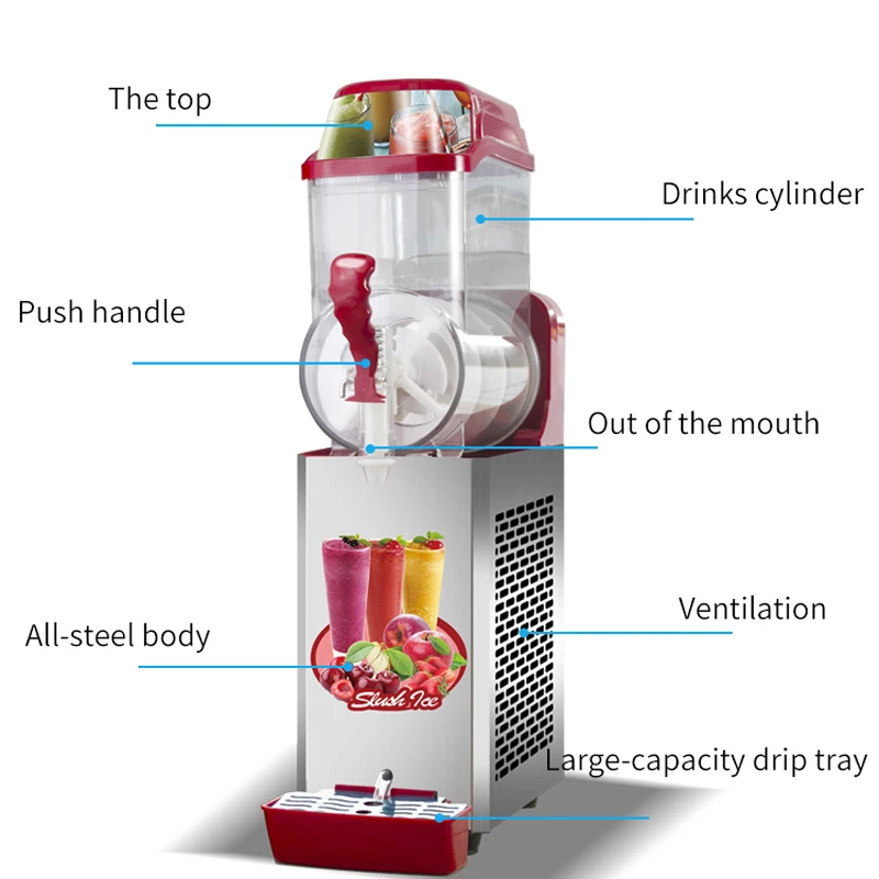 

Coffee Shop Cold Drink Shop Slush Machine Ice Cream Maker Snow Melting Machine Commercial Smoothies Granita Machine