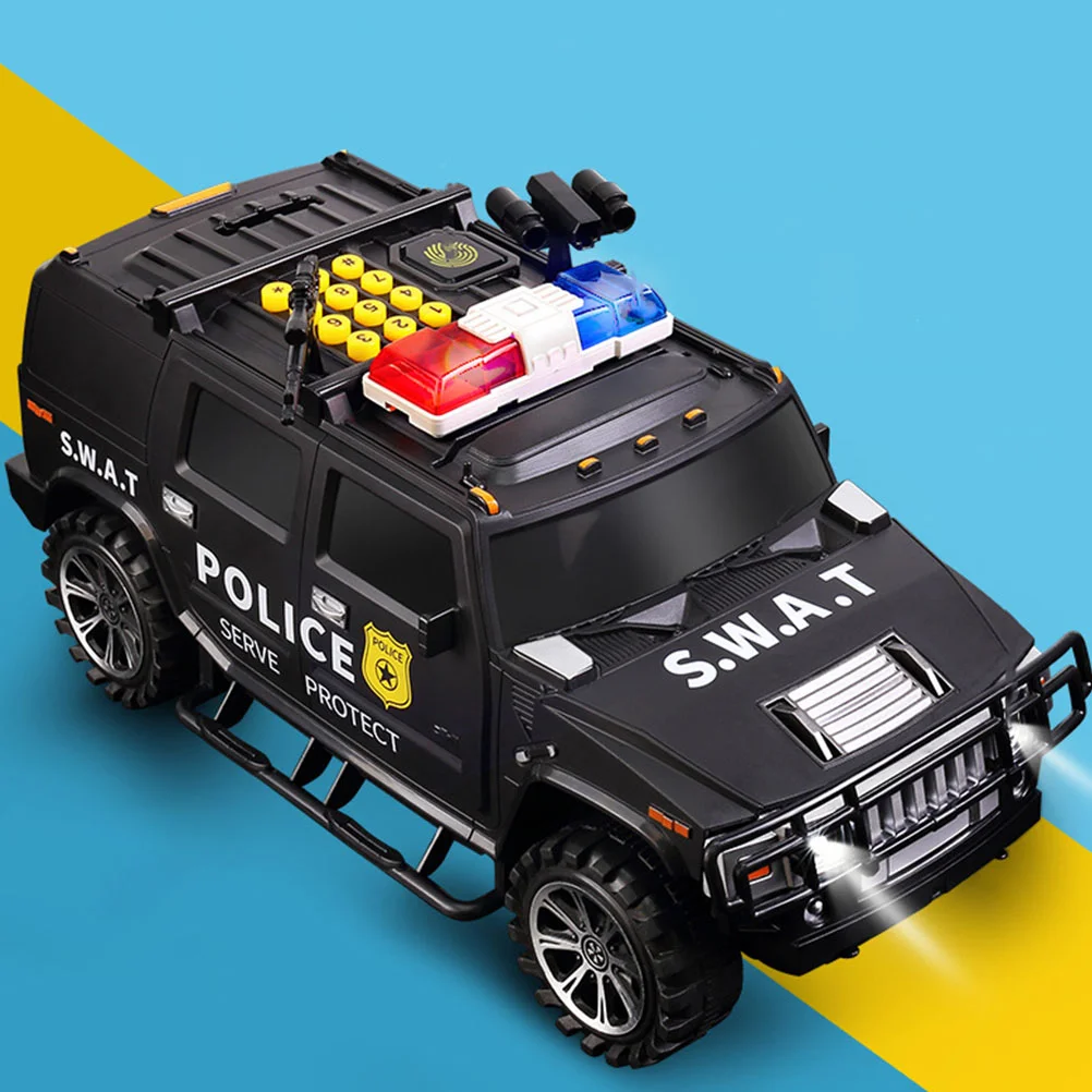 

1pc Kids Money Saving Box Coin Storage Container Simulation Policing Car Toy