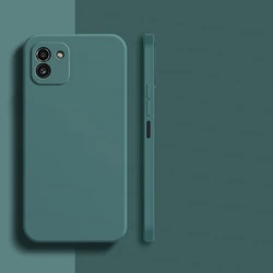 Liquid Silicone TPU Case - Durable and Stylish Phone Cover for Samsung A22S 5G (Black Green)