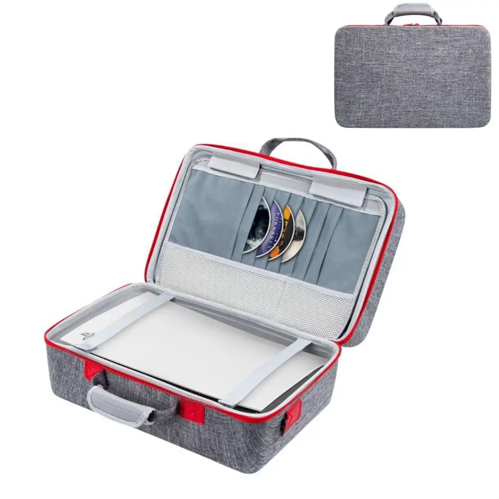 PS5 EVA 보관 가방 핸들 파우치, 낙하 방지, 내구성, 대용량 보호 슬리브..