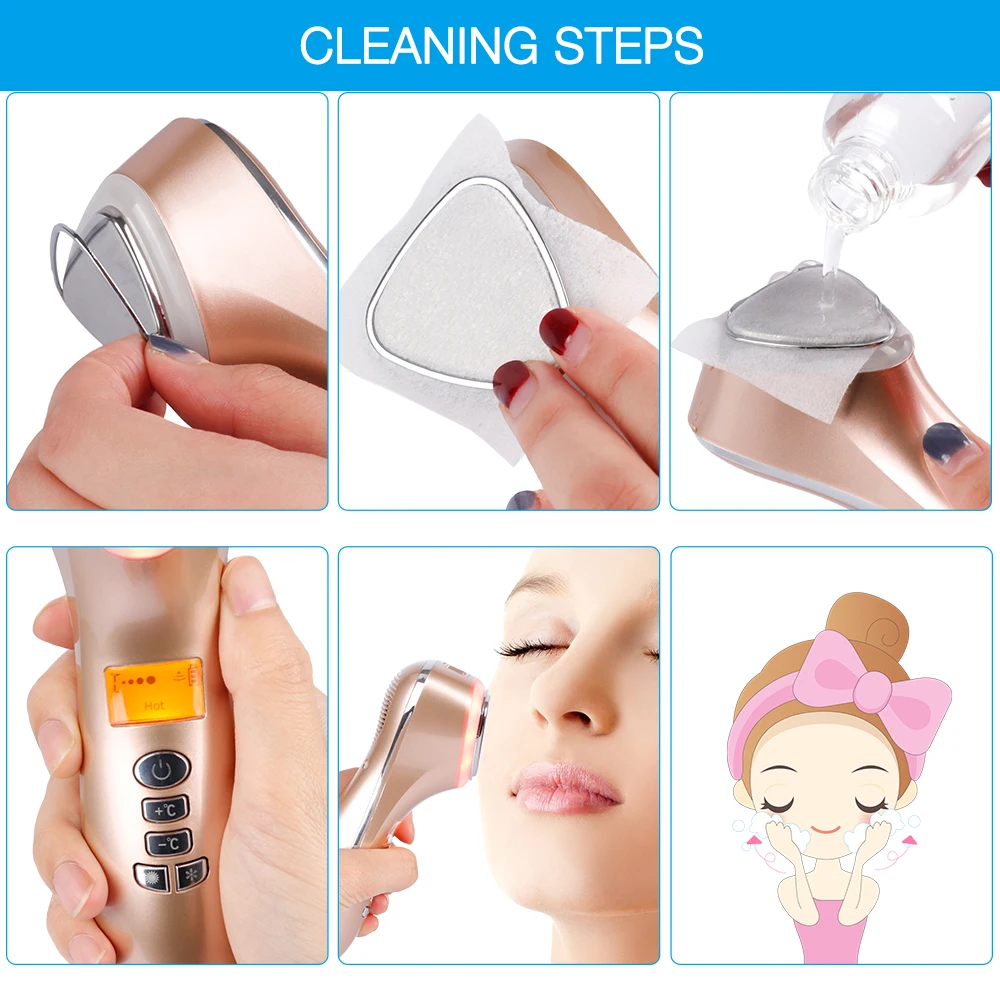 Cryotherapy Cooling Heating Vibration Massager Ice Compress Skin Cooler Hot Cold Hammer Skin Calming Eye Bags Edema Remover