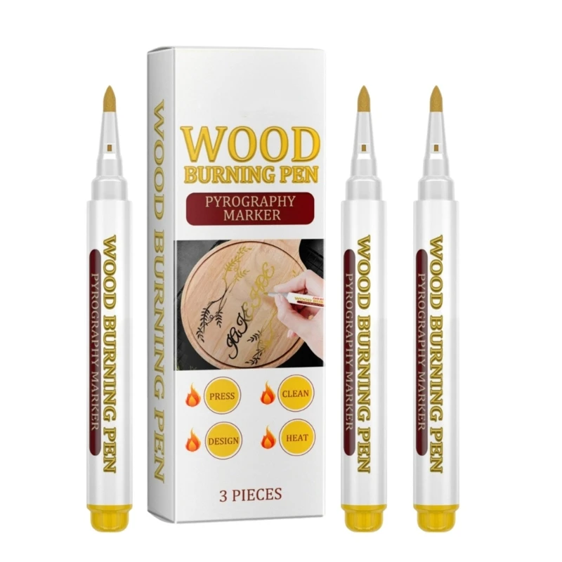 Wood Burning Pen Scorch Pen Marker Pyrography Marker 3/9 Pcs/Set Practical Wood Burning Art Supplies for Artists