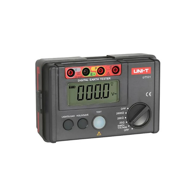 UNI-T UT521 LCD Digital Earth Ground Resistance Voltage Meter Tester 0-200V 0-2000 ohm