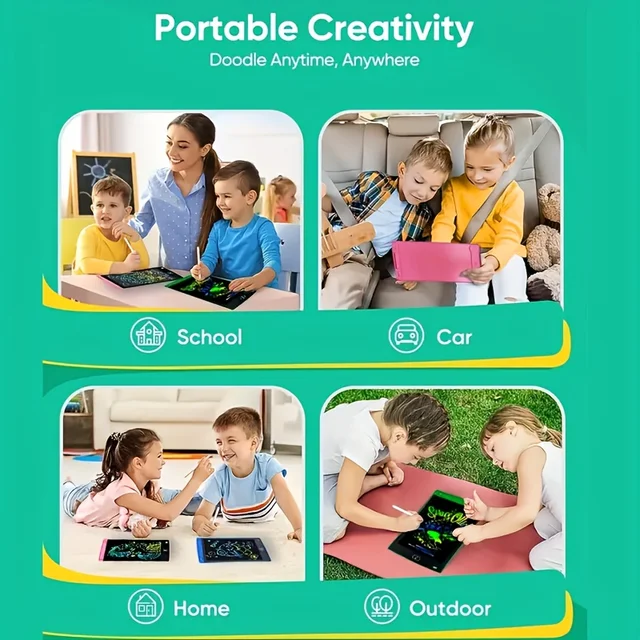 8.5 inch LCD Writing Tablet Drawing Board Kids Graffiti Sketchpad Handwriting Blackboard Drawing Board Toy Gift For Boys Girls 4