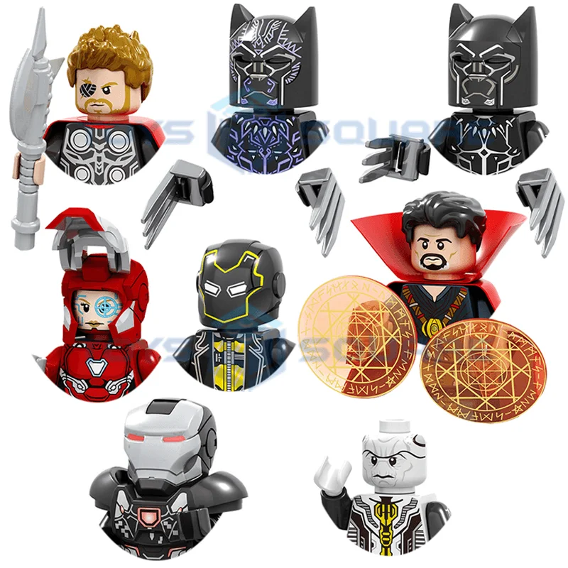 The Pepper Black Ronin Panther Thor Doctor Ebano Maw Strange War Machine Model Blocks Moc Bricks Set Regali Giocattoli Pg8098