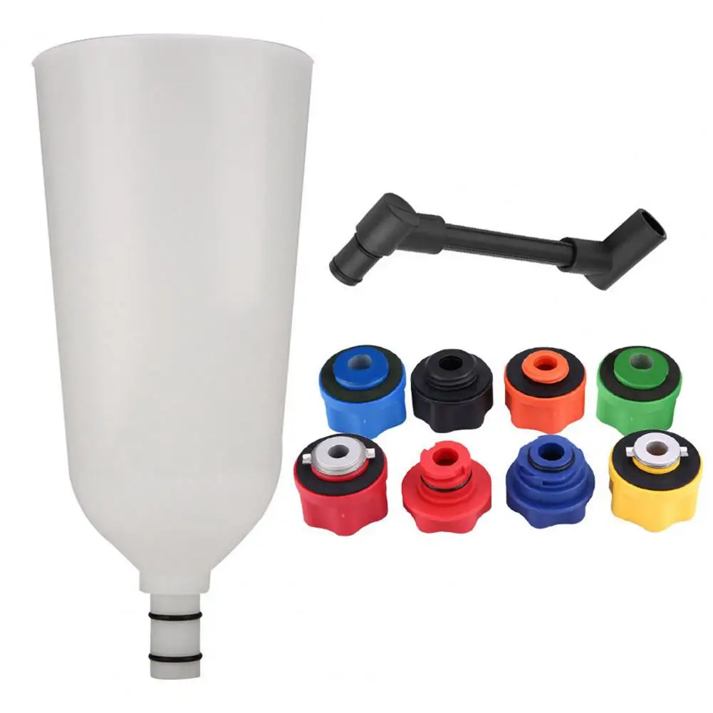 

10Pcs/Set Oil Funnel Kit ABS Coolant Funnel Kit High Reliability Practical Spill-proof Oil Funnel Set for Automobile
