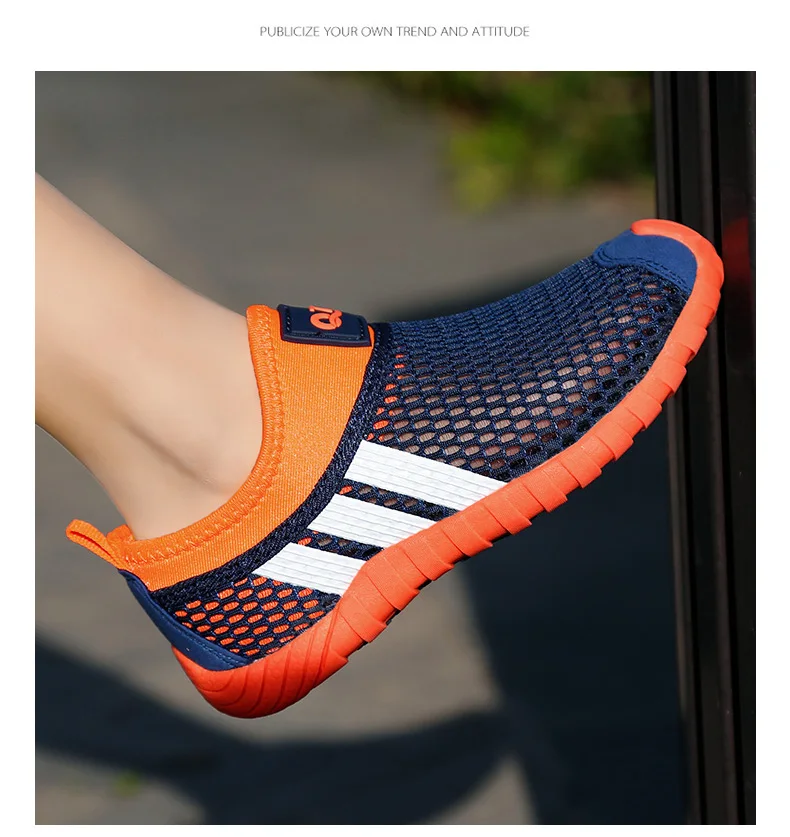 Summer Boys Soft Net Sport Shoes Fashion Light Mesh Sneakers Kids Children Casual Shoes Autumn Tenis Footwear Breathable Slip On boy sandals fashion