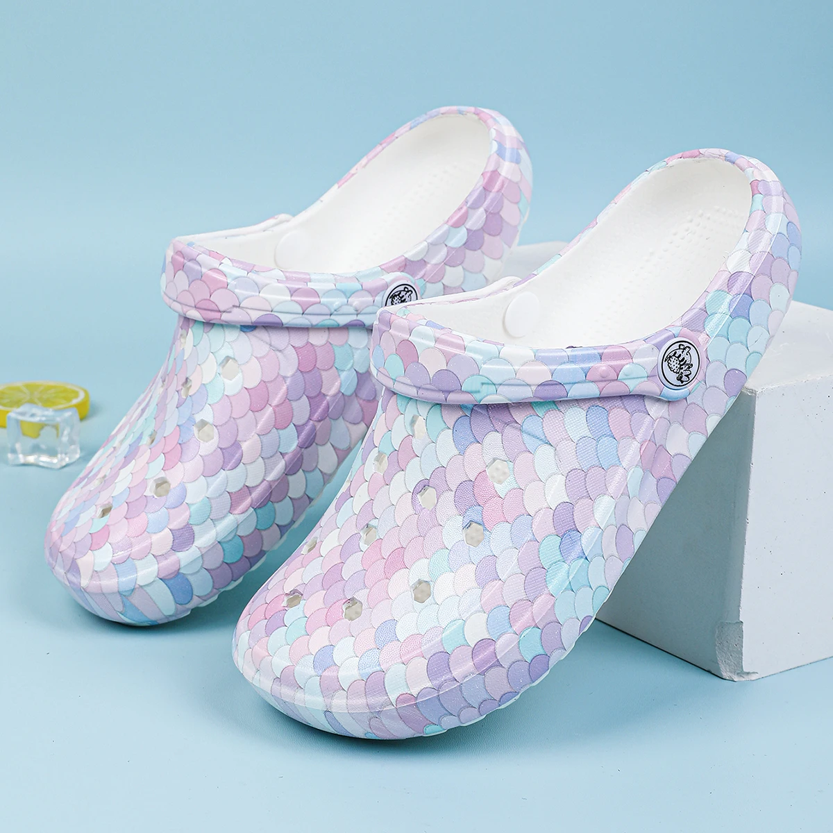 Women's Colorful Cartoon Garden Clog Shoes, Platform Soft Sole Two-way Wear Beach Mules, Pool & Garden Slides, Beach Sandals 4