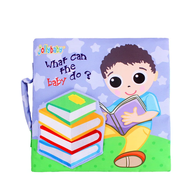 

Игрушки Jollybaby Монтессори для детей, 1 год раннего обучения, 3D Бесшумная Книга Историй ткани для малышей 2 года