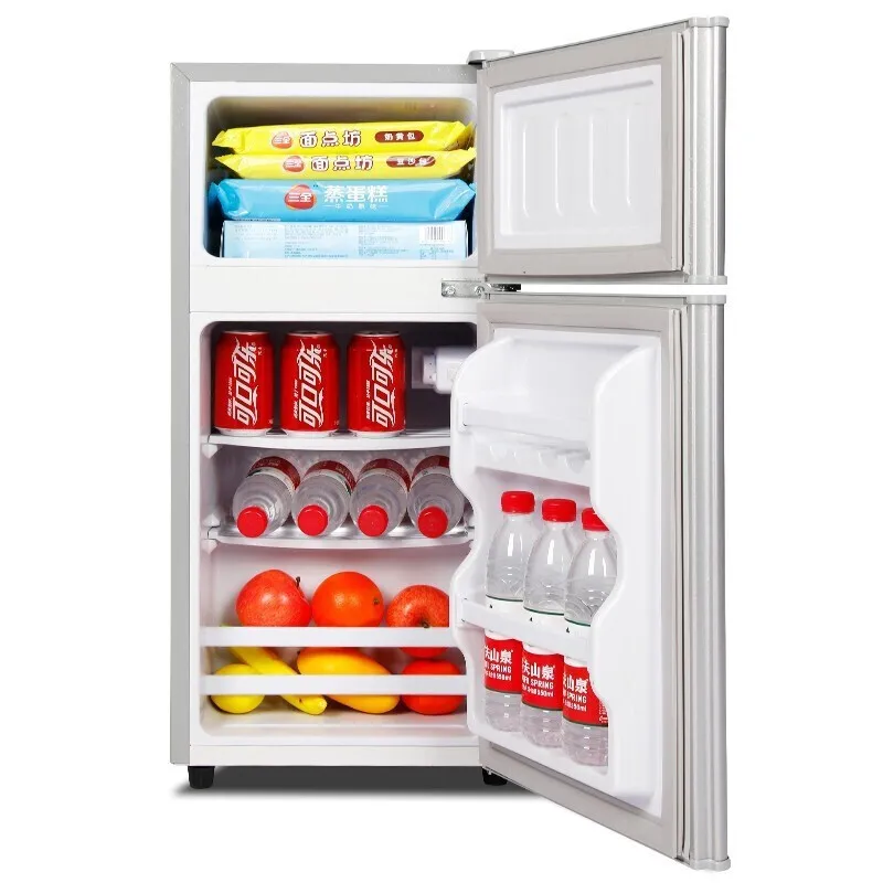 Home refrigerator Two-door small white refrigerator Freezing and preserving  freshness dual-use Dormitory kitchen freezer - AliExpress