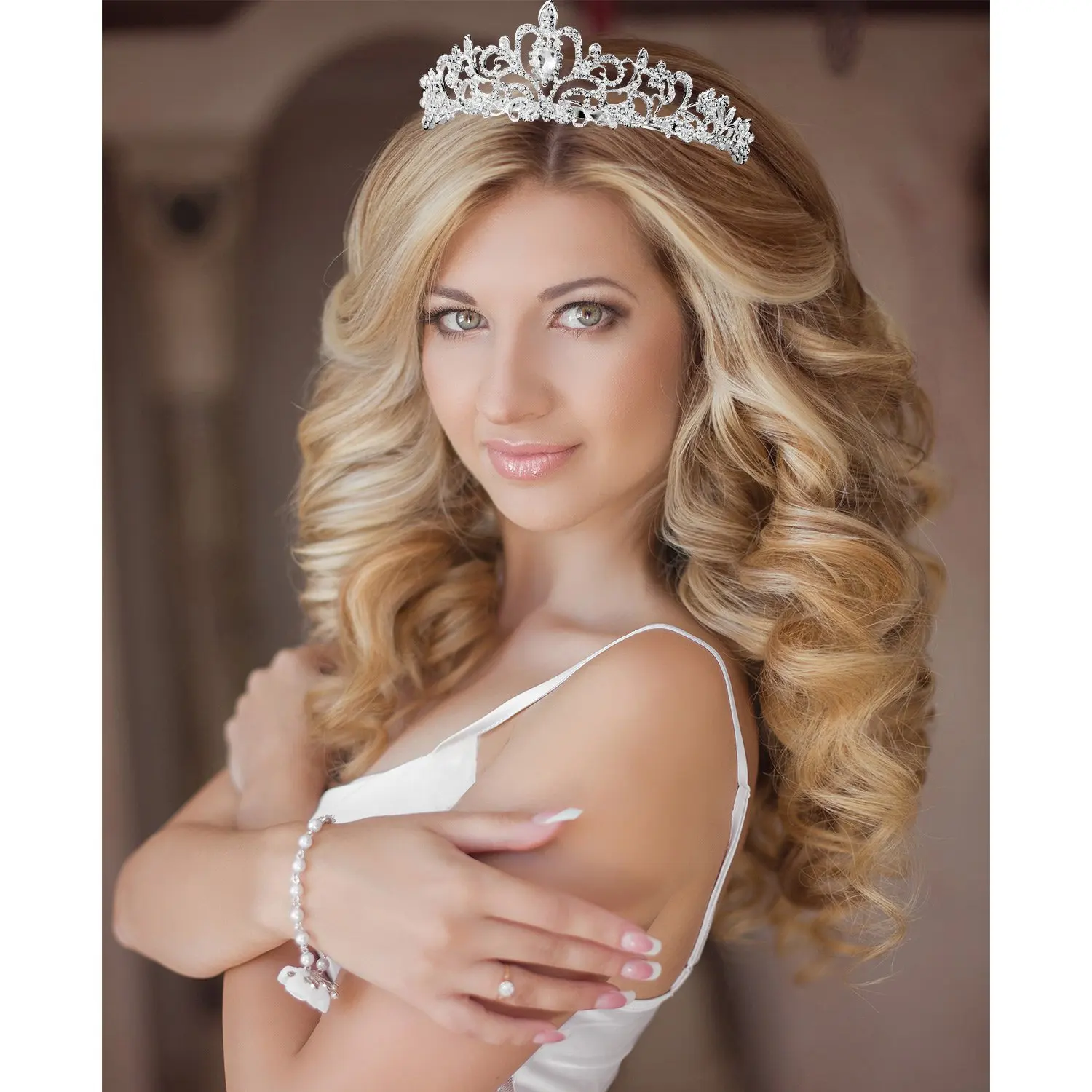 Princess Rhinestone Crystal Tiaras and Crowns Headband Bridal Prom Crown Wedding Party Hair Jewelry Accessories