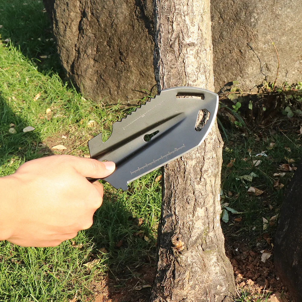 Φορητό Κάμπινγκ Πεζοπορία Ταξίδι Pinic Shovel Multifunctional Ordnance Shovel Survival Εξοπλισμός εξωτερικού χώρου Φτυάρι εργαλείων κήπου_voghion.com