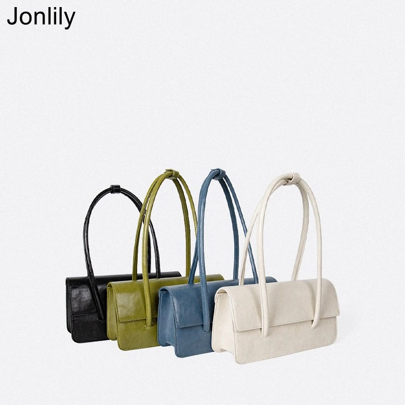 

Jonlily Women PU Leather Shoulder Bag Female Fashion Handbag Totes Casual Underarm Bag Teens Daybag Purse -KG747