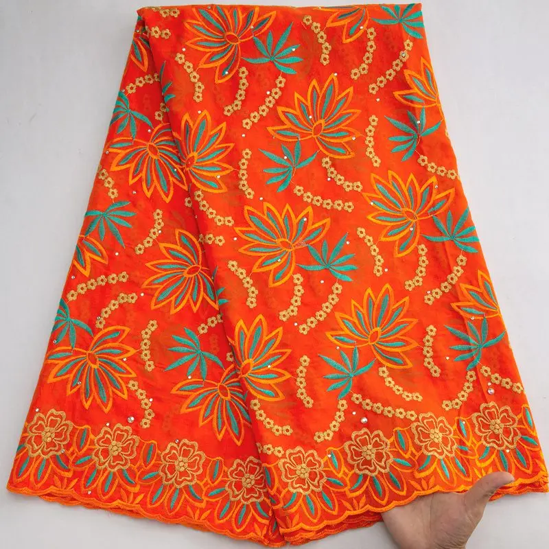 

2024 African Lace Fabric Cotton Swiss Voile Lace In Switzerland Nigerian Swiss Lace Fabric For Wedding Party Dress Sewing S3586