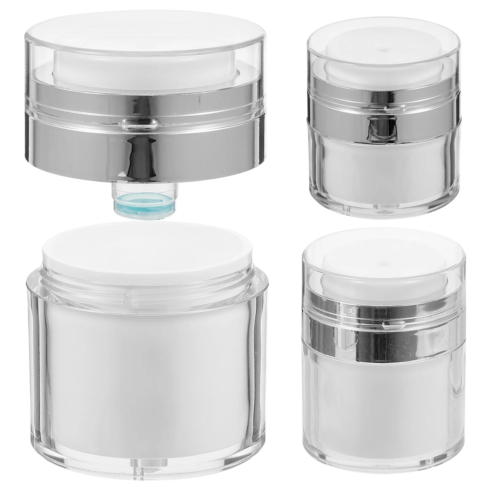 3 Pcs Press Cream Jar Dispensers Lotion Cosmetics Sub Packing Bottles Empty Container Pump Travel Containers Liquid Practical