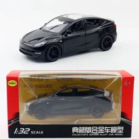 1: 32 Tesla Model Y New Energy Sedan Door Opening Sound and Light Return Alloy Model Toy Car Children's Gift 1