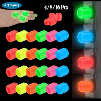 4/8/16pcs Luminous Car Tire Valve Caps – Universal Air Valve Caps for Cars, Motorcycles, and Bicycles 1