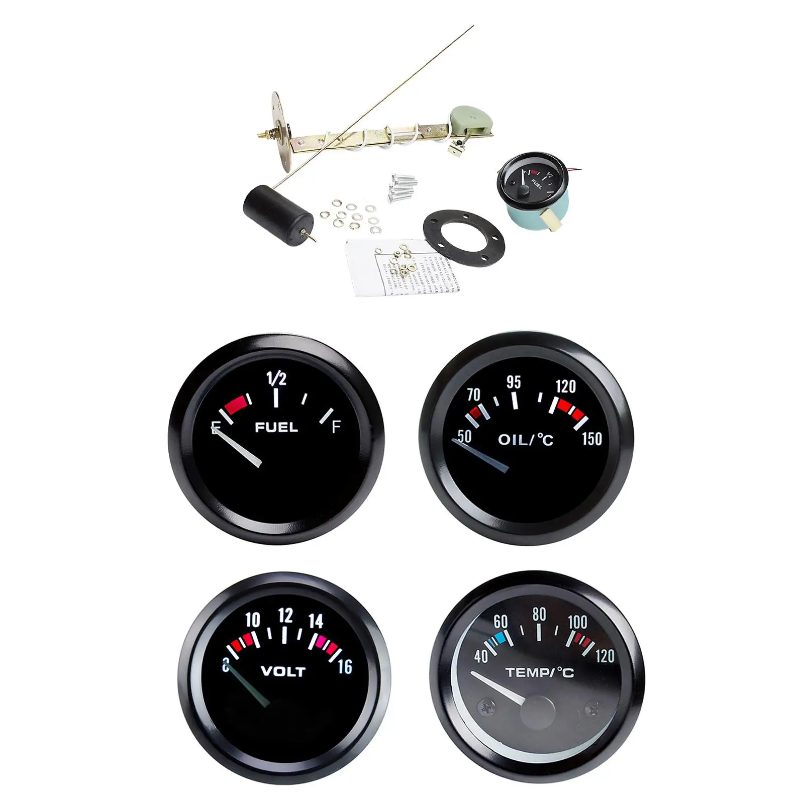 

Car Fuel Gauge Racing Instrument Panel 12V for Premium Durable Replaces