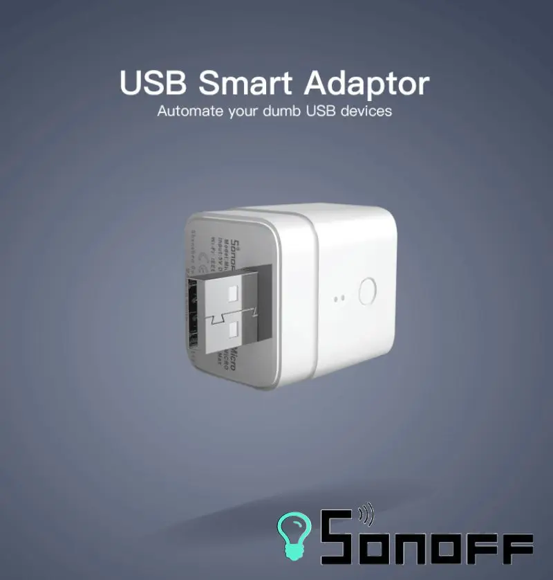 Tanie Sonoff Micro 5V Smart Wifi adapter USB przełącznik bezprzewodowy Mini