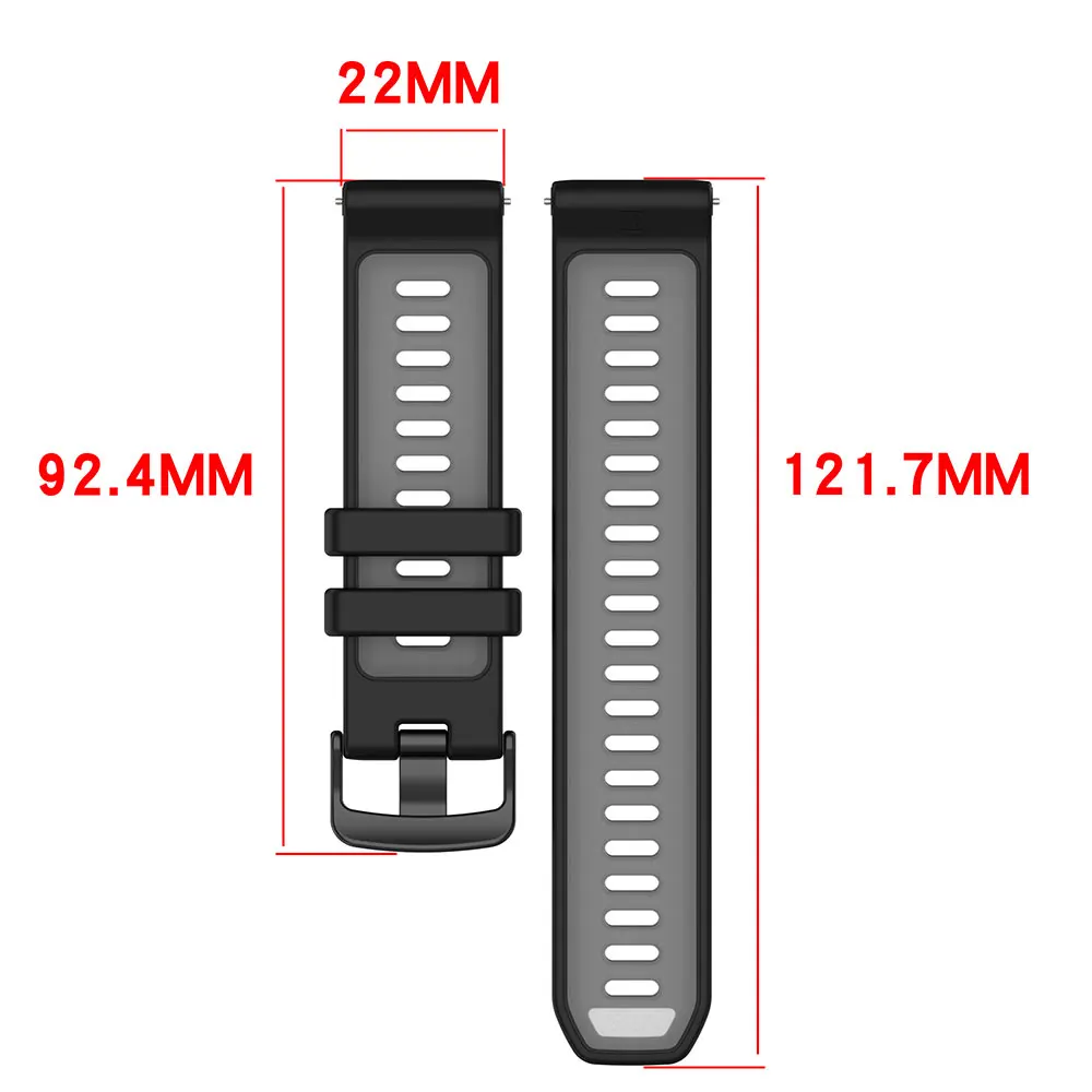 Breathable 22mm Silicone Wristband Bracelet Replacement