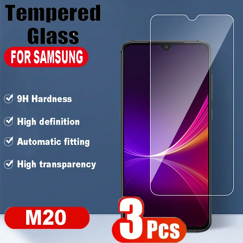 

3 шт. закаленное стекло для Samsung Galaxy M20 защита для экрана на Samsung Galaxy M20 защитные стеклянные пленки