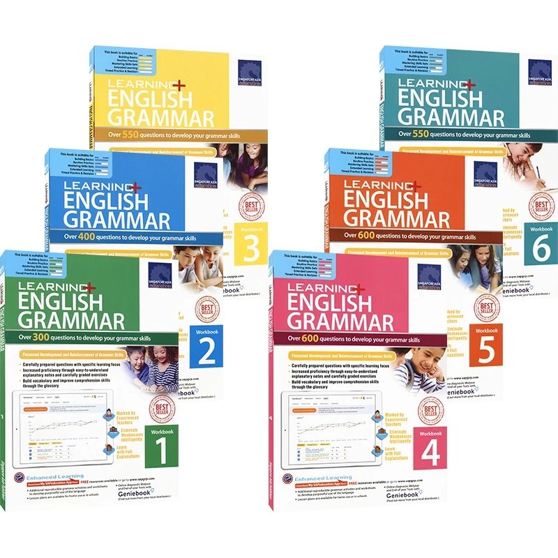 

SAP Learning English Grammar Workbook Grade 1-6 Primary School Grammar 6 Workbooks Singapore Textbook English Version Livros