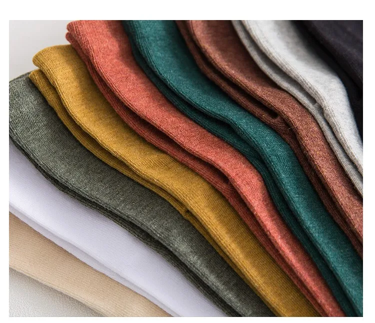 Women's pure cotton socks spring and summer solid color cute toe socks five-toed long socks breathable Five-fingered socks