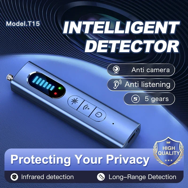 Anti Spy Detector GPS Wiretapping Search Devices Powerful IR Night Vision,vibration Sensor,for Hidden Camera Security Protection