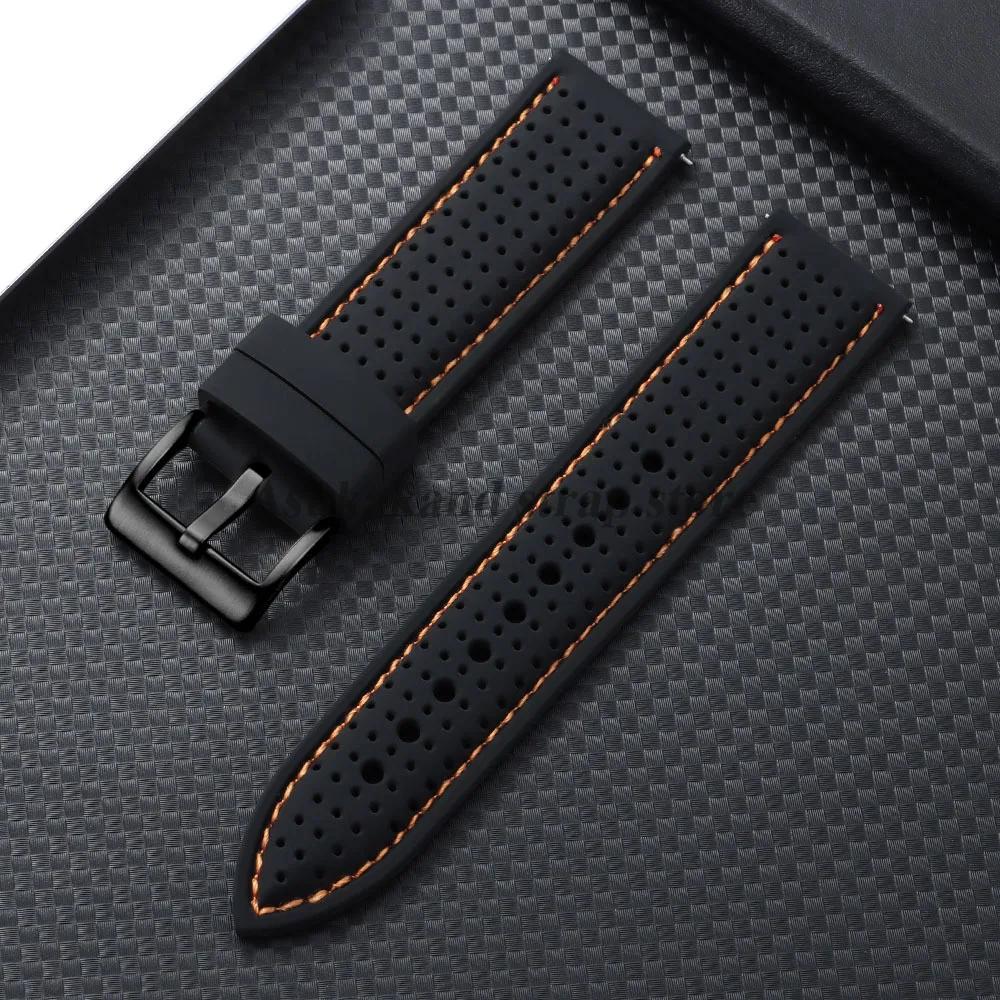 Seiko Premium Silicone Breathable Watch Band with Quick Release