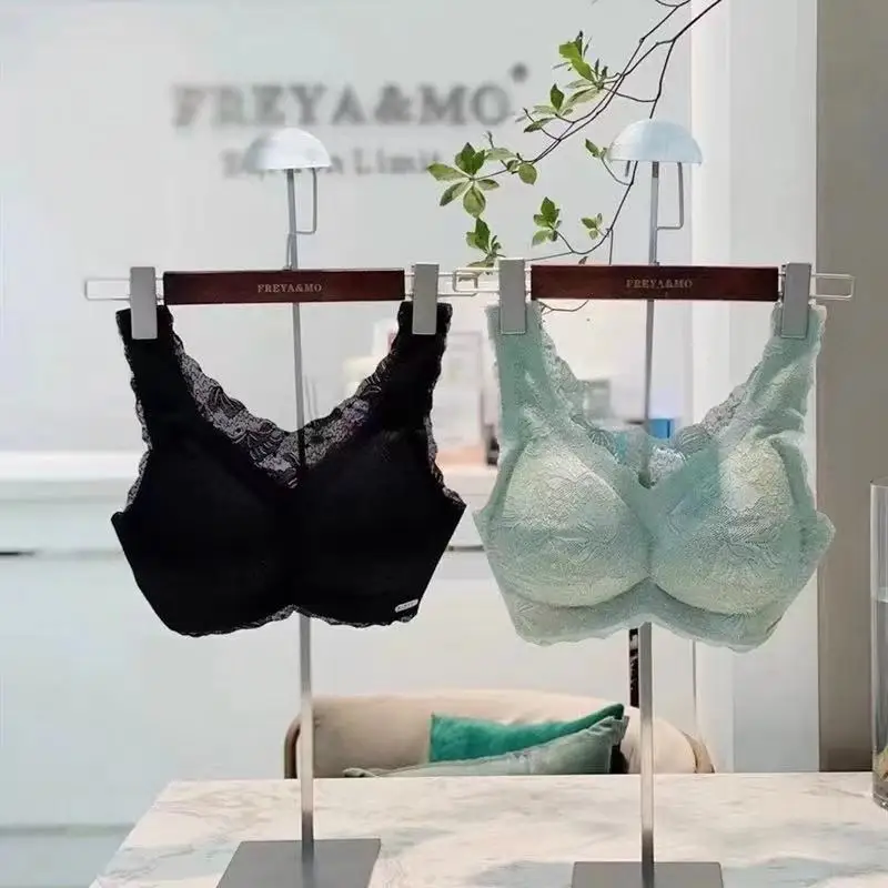 

Женский кружевной бюстгальтер без косточек, с металлическими кольцами