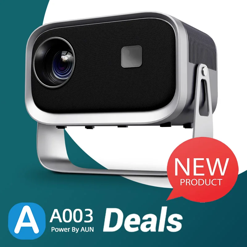 Mini Projecteur Portable A003 - WiFi, Miroir écran, 1080p/4K, LED, Pour Home Cinéma, Smartphone