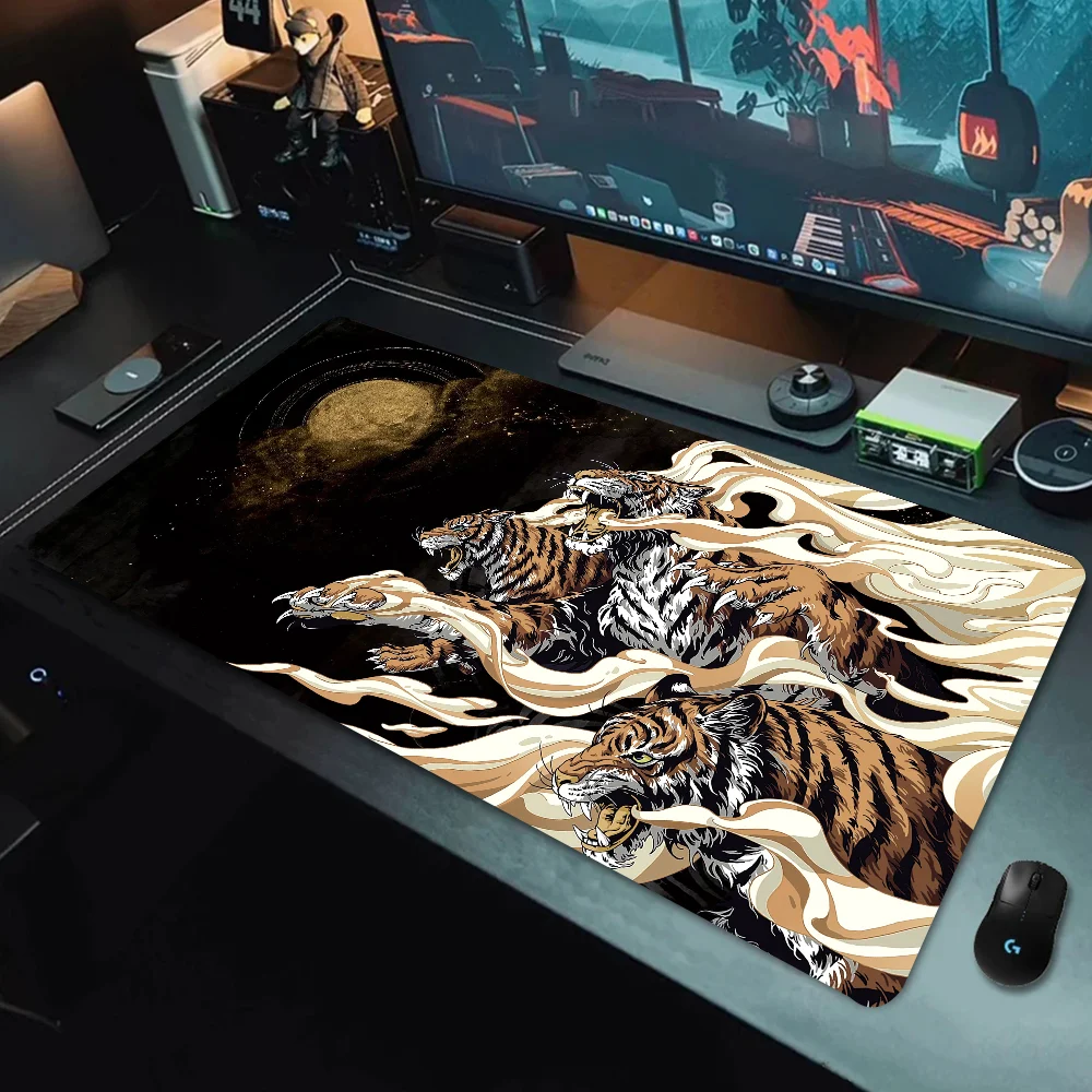 

tiger Mousepad Desktop Pad Game Mousepad Gaming Mouse Pad Large Deak Mat Gift for Boys for oIverwatch