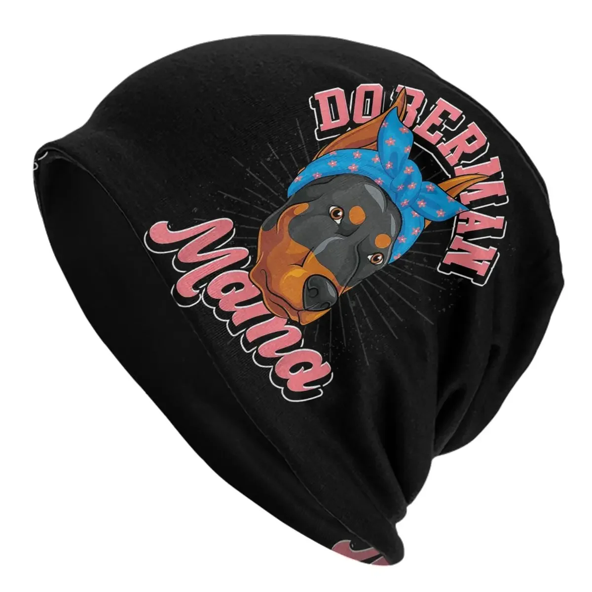 

Dog Owner Mom Dog Lover Mothers Day Mama Doberman Unisex Adult Beanies Caps Knitted Bonnet Hat Winter Outdoor Skullies Hats
