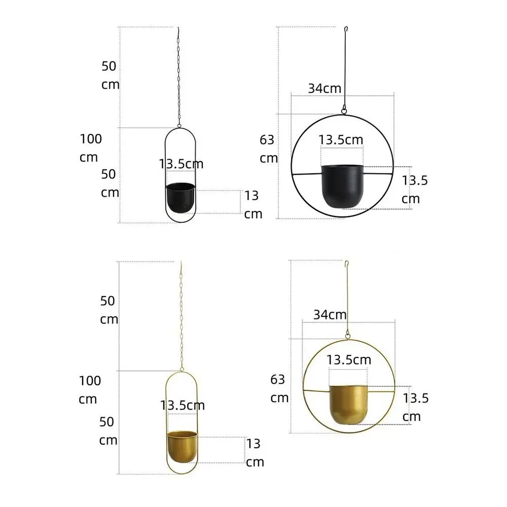 Simple Modern Iron Hanging Flower Pot flower pot plant hanger Creative Plant Hanging Basket Home Decoration Succulent Plant Flowerpot Home Decoration