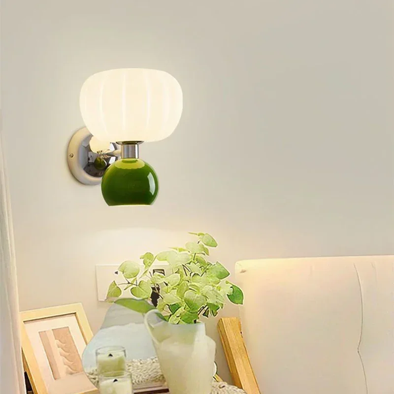 Modern Cream Style Wall Lamp Nordic Bedside LED Wall Light Indoor Lighting Room Decor Sconces Bedroom Living Room Lighting