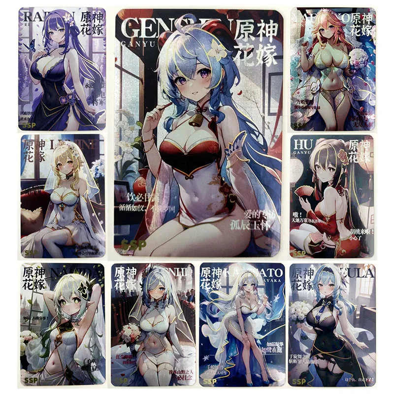 

Anime Goddess Story Rare SSP Refractive Flash Card Lumine Hu Tao Kamisato Ayaka Toys for boys Collection Card Birthday Gift